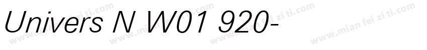 Univers N W01 920字体转换